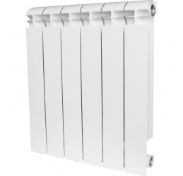 Радиатор алюминиевый STOUT ALPHA 500 6 секций боковое подключение (белый RAL 9016)