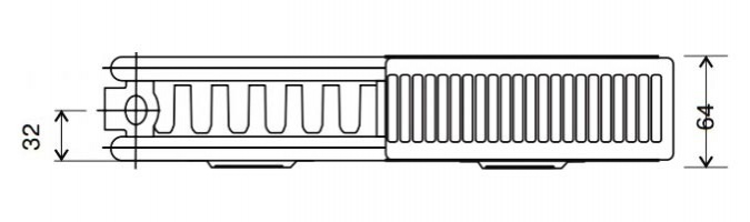 Радиатор стальной панельный Kermi FKO тип 12 500/1100 фото 3