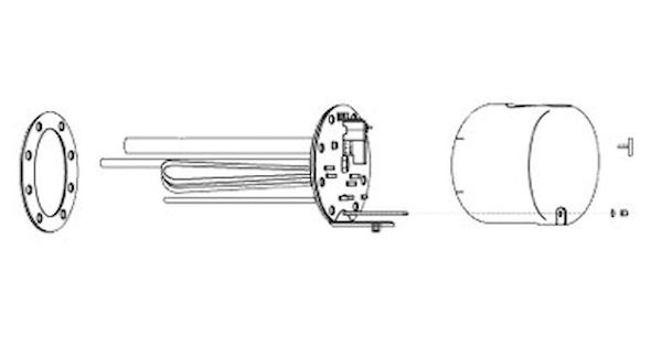Электрический нагревательный фланцевый элемент RDU 18-5 фото 2