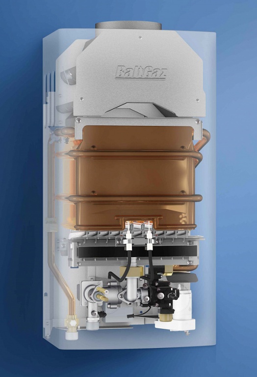 Водонагреватель газовый проточный BaltGaz Comfort 13 нерж. 26 кВт фото 2