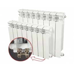 Биметаллический радиатор Rifar Base Ventil 200/11 секций/с нижним правым подключением