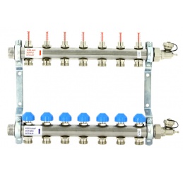 Коллектор распределительный Uni-Fitt Н 1 7 выходов, с расходомерами и термостатическими вентилями 455W4307