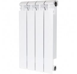 Радиатор биметаллический STOUT ALPHA 500 4 секций боковое подключение (белый RAL 9016)