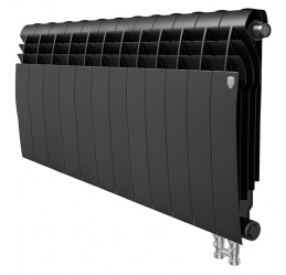 Радиатор биметаллический Royal Thermo BiLiner VD 350 12 секций, noir sable