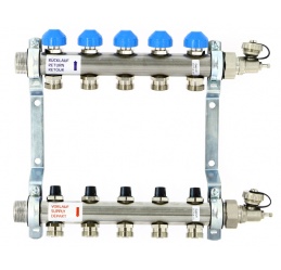 Коллектор распределительный Uni-Fitt Н 1 5 выходов с регулировочными и термостатическими вентилями 456W4305