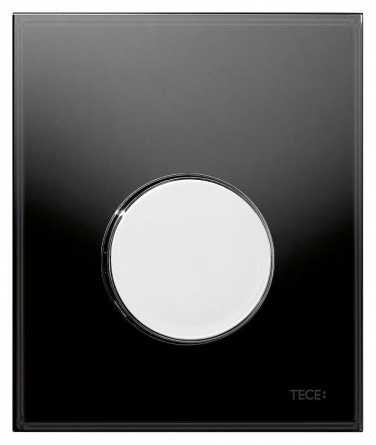 ТЕСЕ Loop Urinal 9242656 для писсуаров, стекло черное, клавиша хром глянцевый фото 1