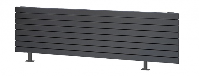 Arbiola Gorizont Liner VZ 2200-63-06 секции черный горизонтальный радиатор c нижним подключением с ножками фото 1