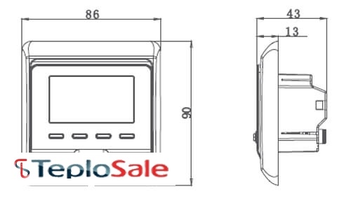 Techno Комнатный термостат с кнопочным управлением E 51 фото 2