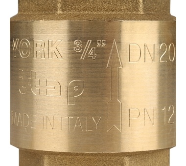 Itap YORK 103 3/4 Клапан обратный пружинный муфтовый с пластиковым седлом фото 7