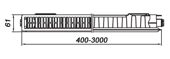 Радиатор стальной панельный Kermi FKO тип 11 400/700 фото 3
