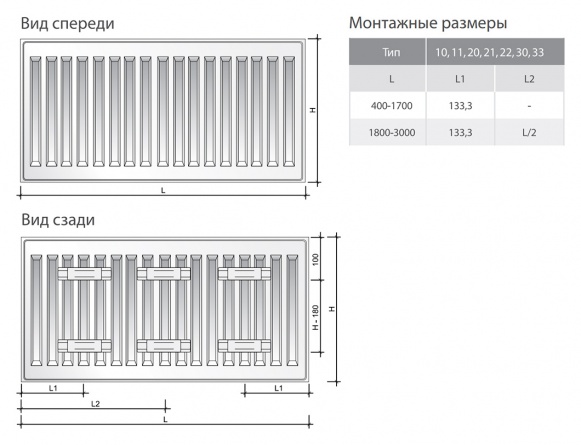 Радиатор стальной панельный Royal Thermo Compact тип 22 500/1800 с боковым подключением фото 4