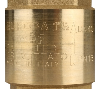 Itap EUROPA 100 1 1/2 Клапан обратный пружинный муфтовый с металлическим седлом фото 7