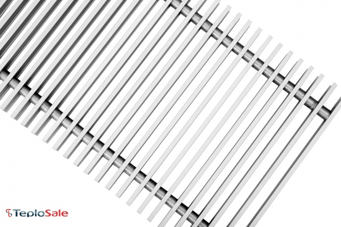 Декоративная решетка Techno 420/3800/С Алюминиевая Серебряная фото 1
