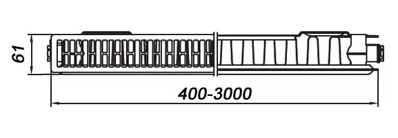 Радиатор стальной панельный Kermi FKO тип 11 300/400 фото 3