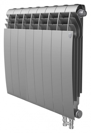 Радиатор биметаллический Royal Thermo BiLiner VD 500 8 секций, silver satin фото 1