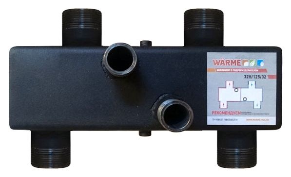Гидравлический разделитель WGR122 с отводами под воздушный клапан и грязевик WGR122.B фото 1