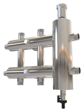 Коллектор распределительный Прокситерм с гидрострелкой, 60 кВт, 3 контура GSK 25-3 фото 2