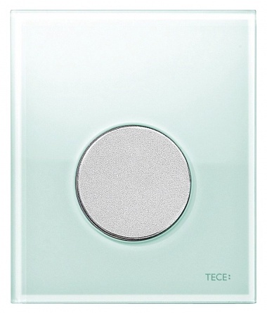 ТЕСЕ Loop Urinal 9242652 для писсуаров, стекло зеленое, клавиша хром матовый фото 1