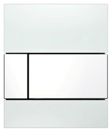 TECE Square Urinal 9242800 для писсуаров, стекло белое, клавиша белая фото 1