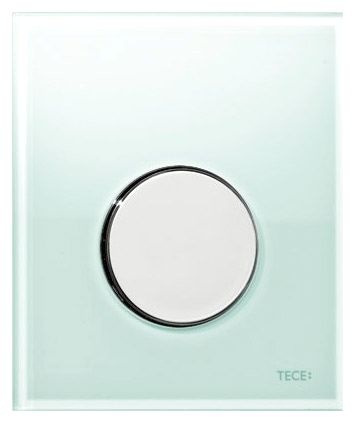 ТЕСЕ Loop Urinal 9242653 для писсуаров, стекло зеленое, клавиша хром глянцевый фото 1