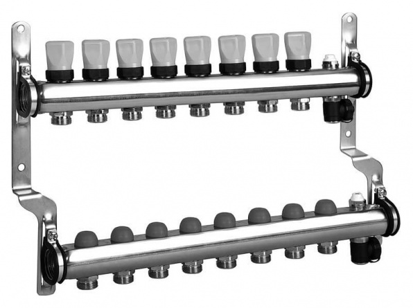 Коллектор распределительный Meibes 1 на 8 контуров, с термовставками RW 1794128