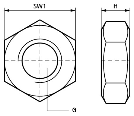 Гайка шестигранная Walraven BIS М8 (арт. 6123008) фото 2