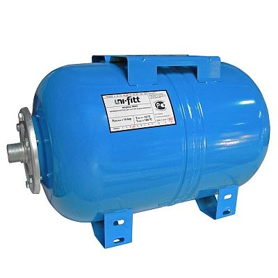 Гидроаккумулятор (расширительный бак) 50л WAO50 для водоснабжения горизонтальный Uni-Fitt фото 1