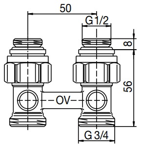 Вентиль Oventrop Мultiflex F ZB 1015883 прямой 1/2 AGx3/4 AG фото 3