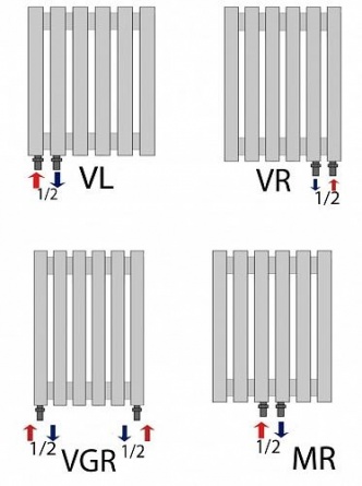 Arbiola Mono V 1500-60-04 секции черный вертикальный радиатор c нижним подключением фото 3