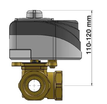 Cервопривод  для смесительных клапанов с  регулировкой по 3-м точкам и  вкл/выкл фото 2