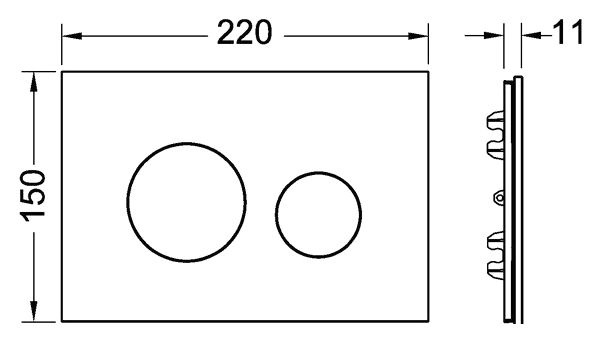 TECE Loop modular 9240674, панель стекло черное (Alape, EMCO) фото 2