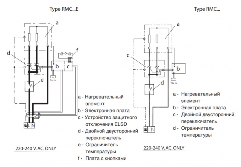Проточный электрический водонагреватель AEG RMC 65 220v фото 3