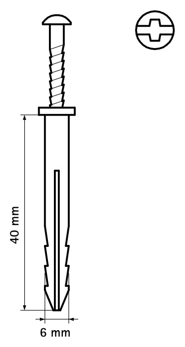 Дюбель-гвоздь Walraven BIS starQuick 6х40 мм для хомутов (арт. 0854301) фото 3