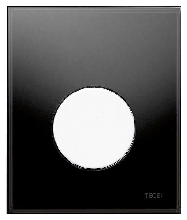 ТЕСЕ Loop Urinal 9242654 для писсуаров, стекло черное, клавиша белая фото 1