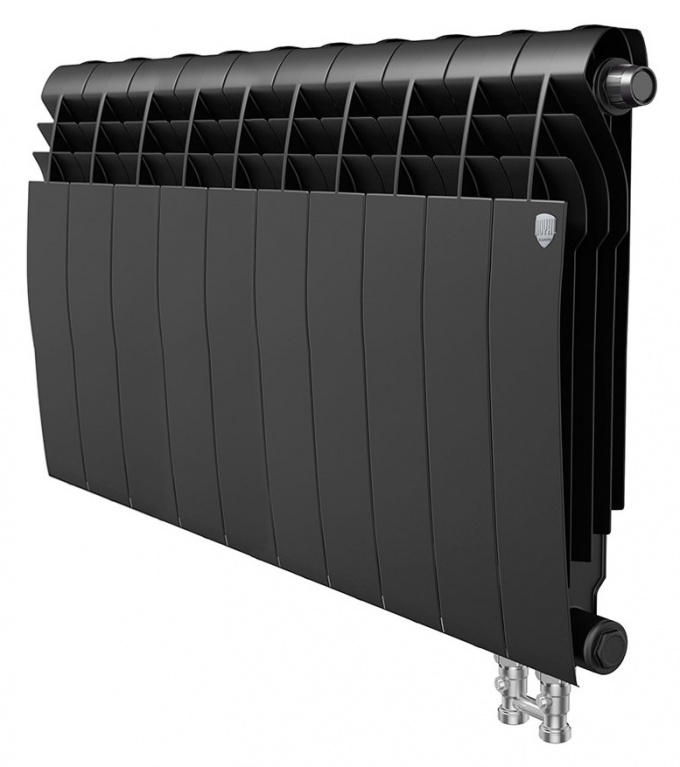 Радиатор биметаллический Royal Thermo BiLiner VD 350 10 секций, noir sable фото 1