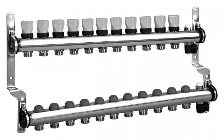 Коллектор распределительный Meibes 1 на 11 контуров, с термовставками RW 1794131