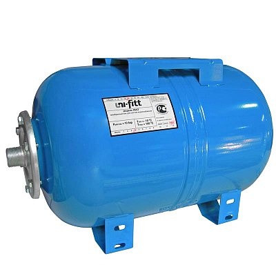Гидроаккумулятор (расширительный бак) 80л WAO80 для водоснабжения горизонтальный Uni-Fitt фото 1